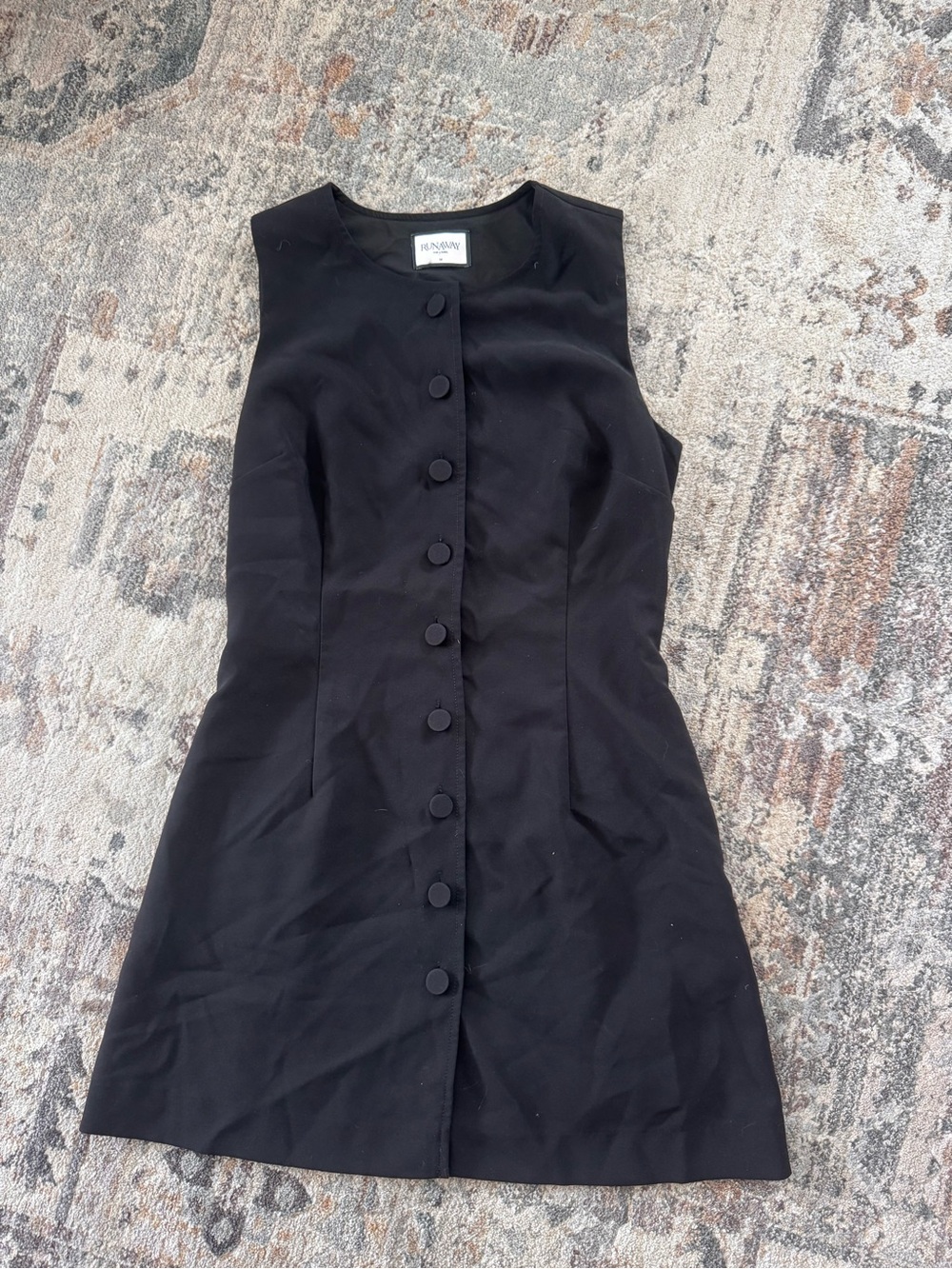 Runaway The Label Black Sleeveless Button-Front Dress by Pendleton